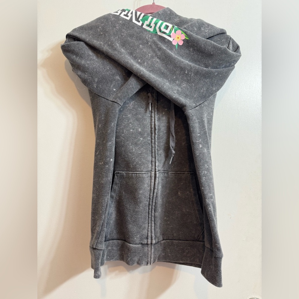 PINK Tropical Zip Hoodie Sweatshirt L - Picture 10 of 15
